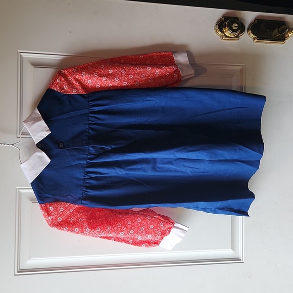 Vintage Polly Flinders Hand Smocked Long-sleeved Dress Size 6X - Picture 6 of 7